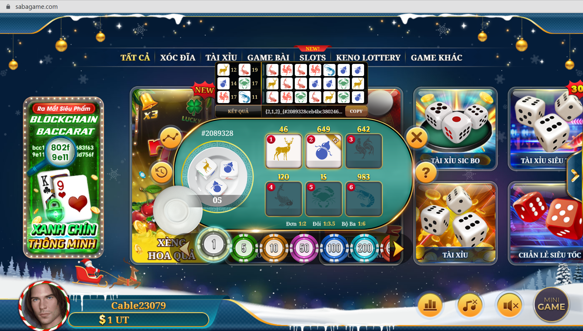 Game Bầu Cua Cá Saba Club