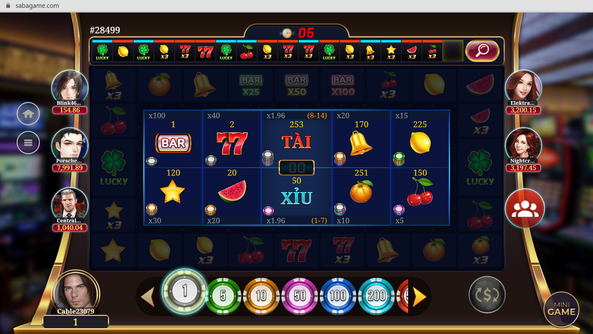 Game Xèng hoa quả Saba Club đẳng cấp cao